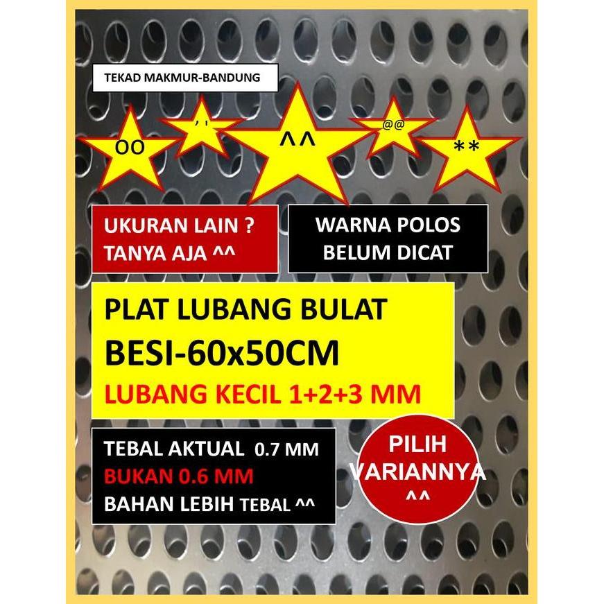 Plat Ram Speaker - Lubang Bulat Kecil 60x50 - Grill Speaker