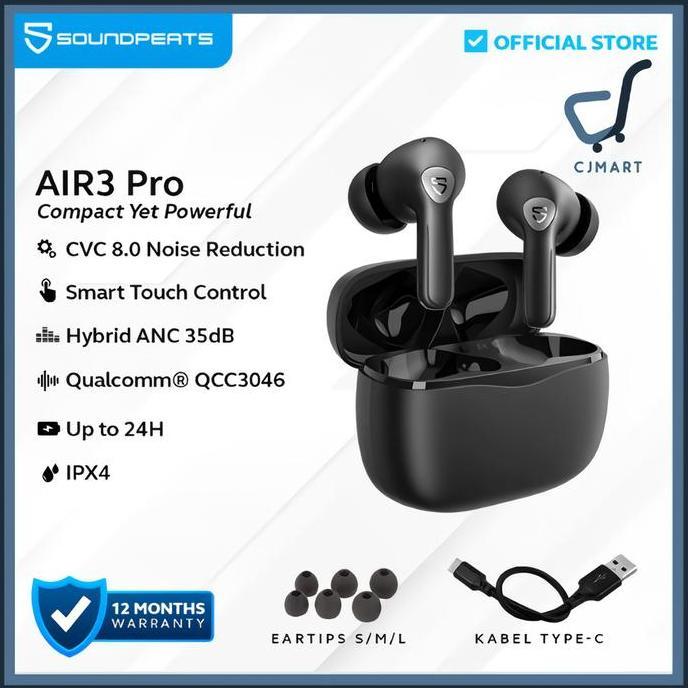 TERBARU - SoundPEATS Air3 Pro Hybrid TWS ANC True Wireless Earbuds AIr3pro Air 3
