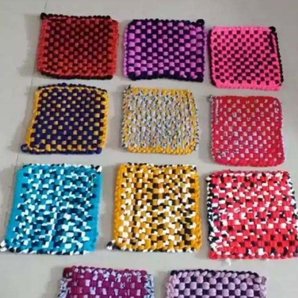 Bisa Cod Lap Cempal Dapur Anti Panas | Cempal Pegangan Panci Anti Panas Peralatan Masak Anyaman Lucu