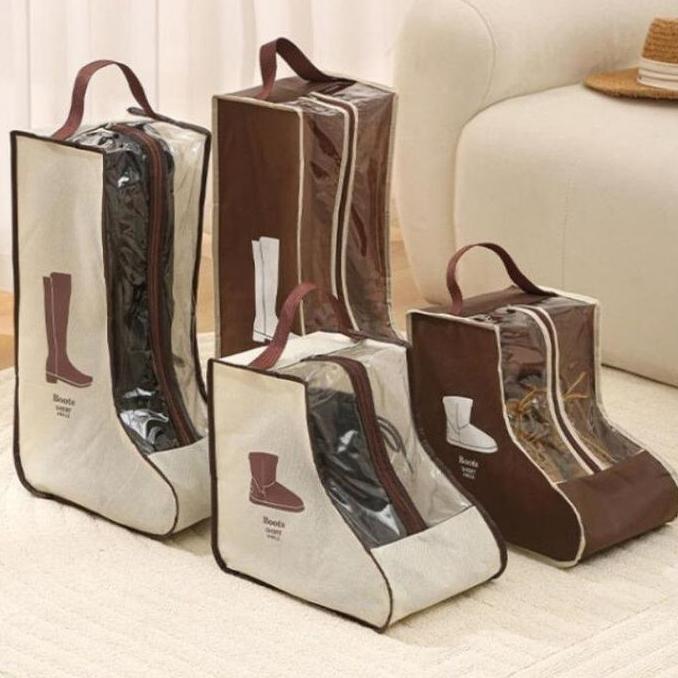 YOUEI 2 Pcs Penutup Sepatu Penyimpanan Boot Tas Pelindung Boot Pendek Tas Penyimpanan Tahan Debu Tas