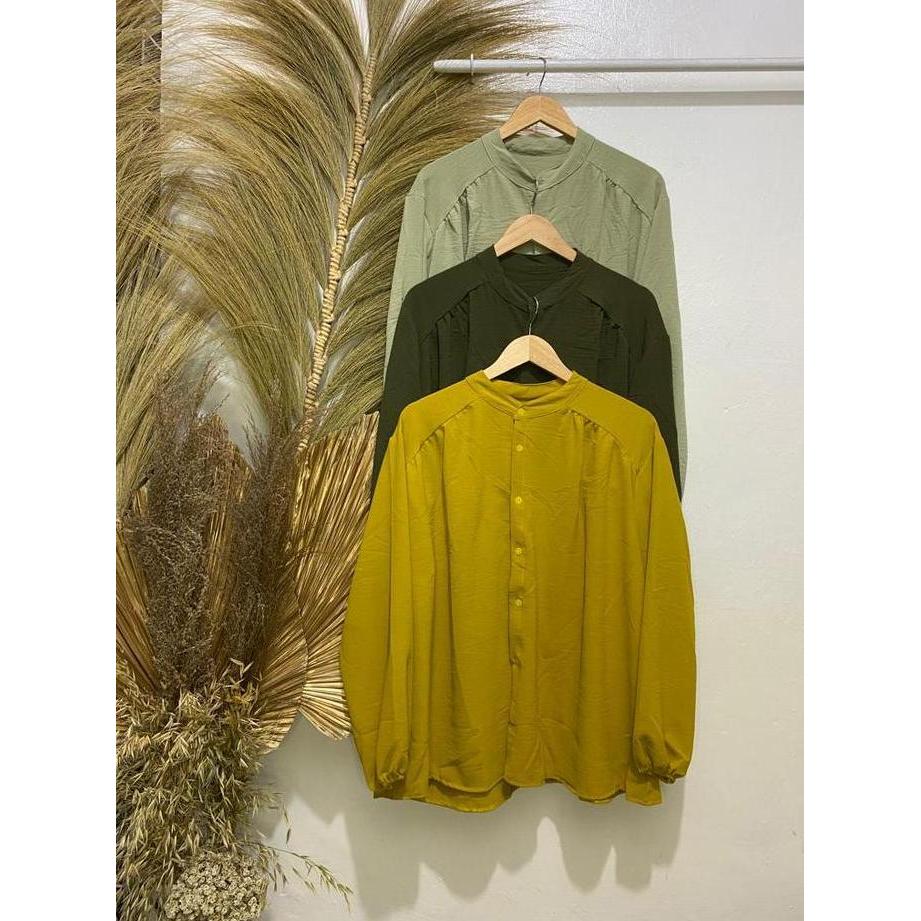 New- Keishop- Alina Blouse Crincle Wanita Crinkle Atasan Fit Panjang Baju