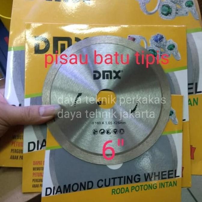 pisau potong batu akik 6" - pisau diamond tipis dmx - diamond cutting dw potong batu alam