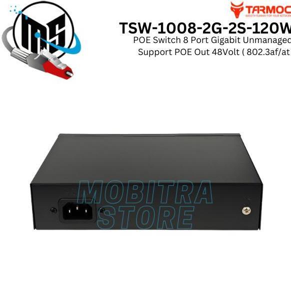 Tarmoc TSW-1008-2G-2S-120W, 8 Port Gigabit POE 802.3af/at POE Switch 120W