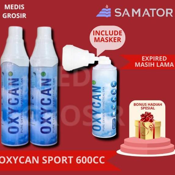 Oxycan Sport 600Cc Oksigen Portable Biru Dengan Masker Termasuk & Bonus Hadiah Spesial Harga Grosir 