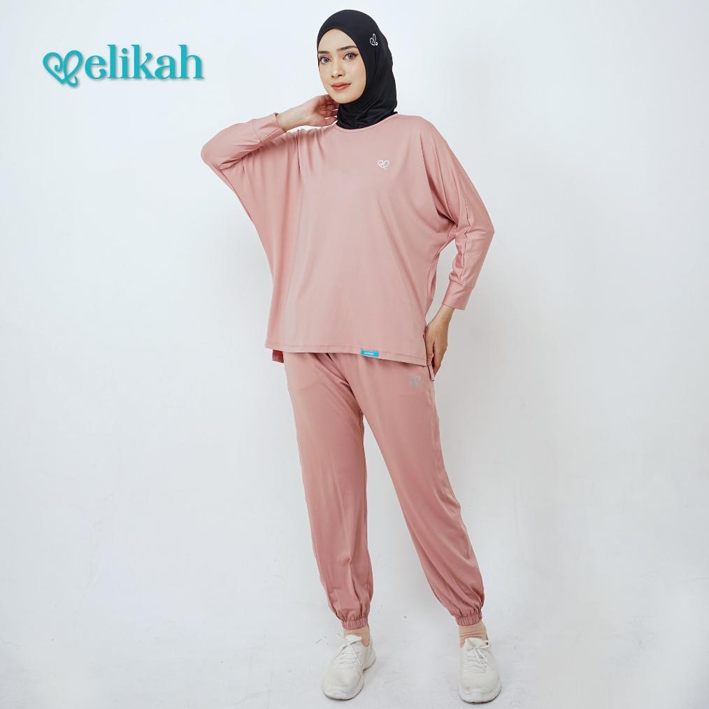 [TERBARU] ELIKAH ONE SET Baju Olahraga Wanita Muslim ELSANUM Sport Polynilon Pakaian Olahraga