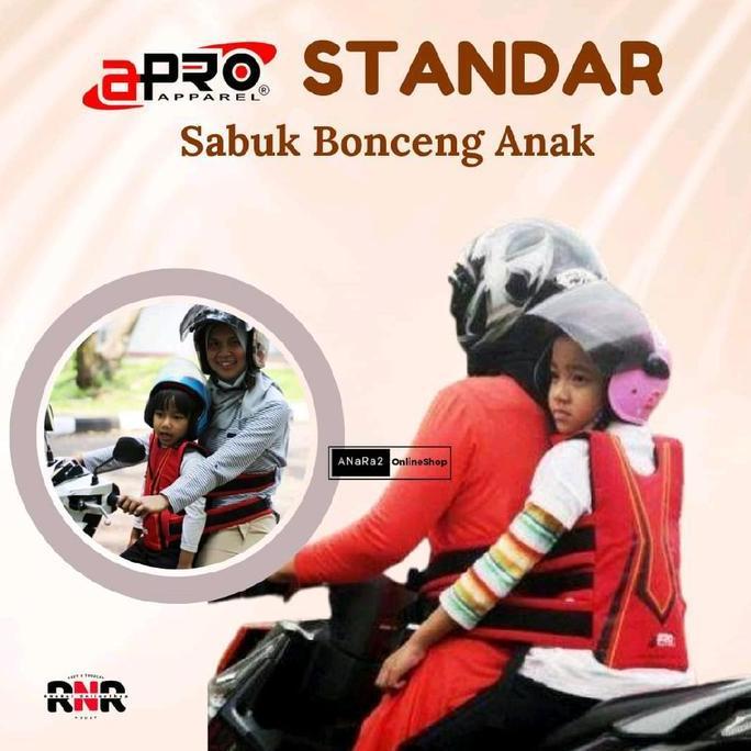 Sabuk Bonceng Anak Apro Multi Plus Bantalan Leher Pengaman Boncengan Gendongan Motor Depan Belakang