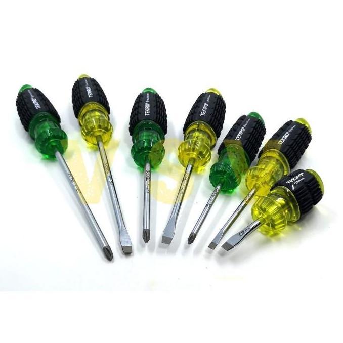Tekiro Cushion grip screwdriver set 7pc / obeng set 7pc / obeng karet