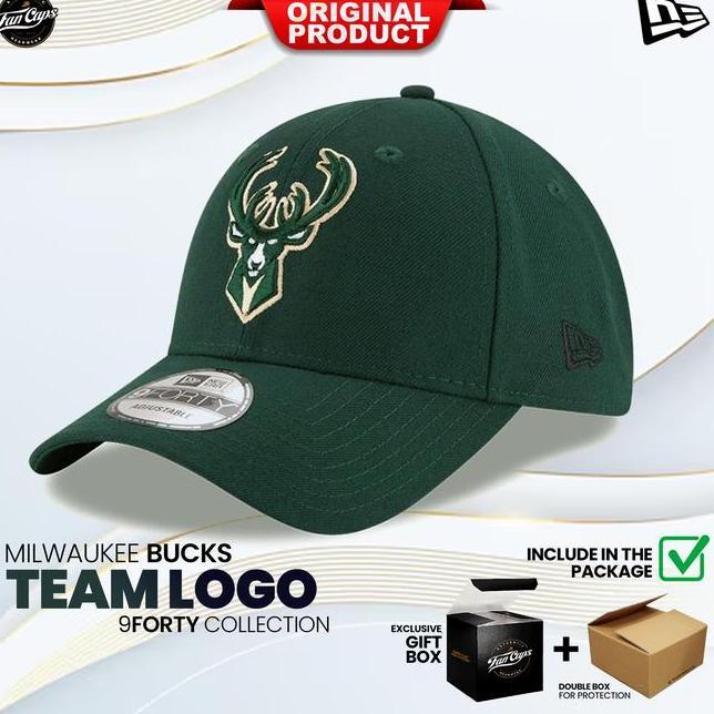 Topi New Era Nba Milwaukee Bus 9Forty Warna Hijau Free Gift Box