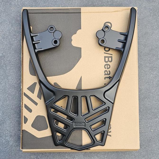 Breket Box Motor Beat Top Box Beat Fi Esp Karbu Scoopy Esp Fi Karbu Genio Full Aluminium Black Doff 