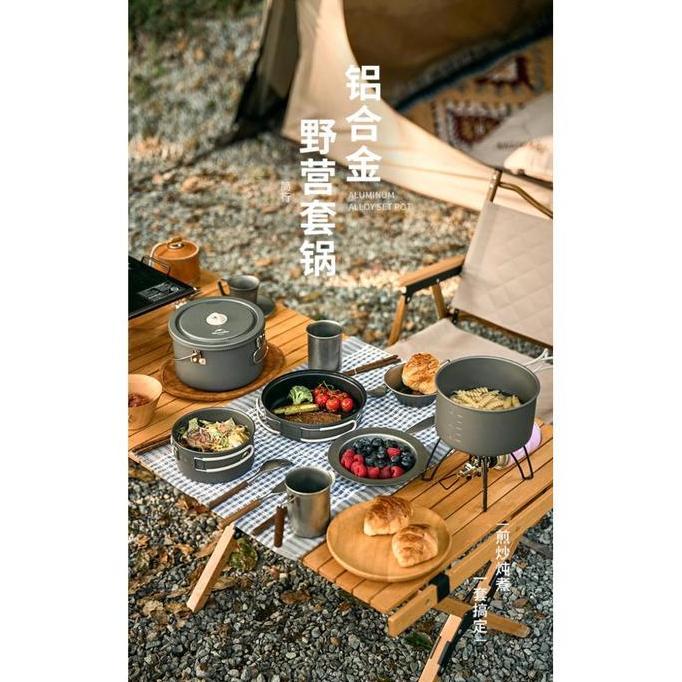 COOKING SET PANCI WAJAN NESTING CAMPING NATUREHIKE CNH22CJ002
