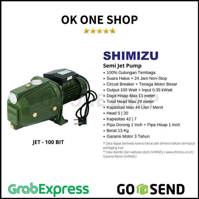 Shimizu Semi Jet Pump Jet-100 Termurah