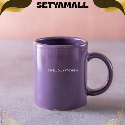 Harga Grosir Mug Souvenir / Mug Bijian Keramik Polos Ungu