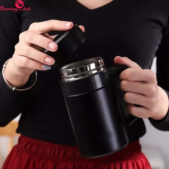 Tumbler Coffee Mug Coffee Tea Cup Stainless Steel 400Ml Hn22 Cangkir