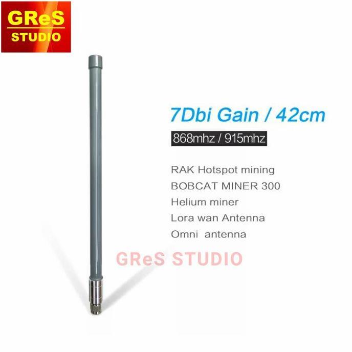 Outdoor Helium Miner Fiberglass Antenna 915MHz 7dBi for IOT LoRa Gateway Module - 42cm