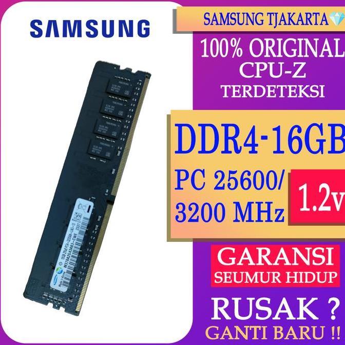 Ram Pc Samsung Ddr4 16Gb 25600 / 3200 Mhz Ori Ram Nb Ddr4 16Gb 3200Mhz