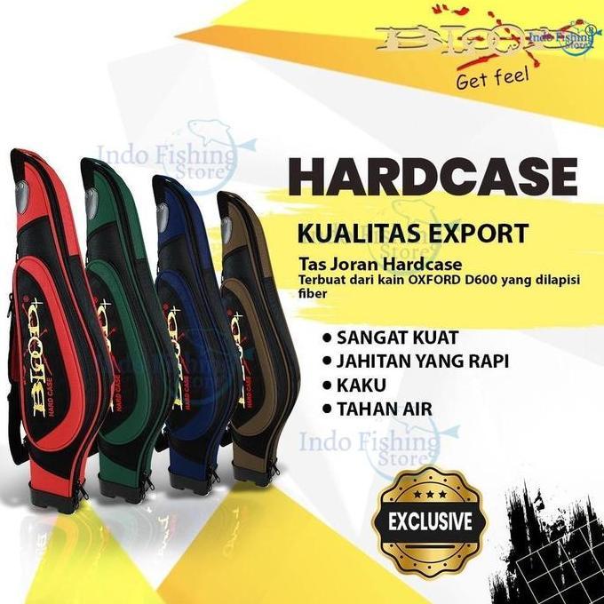 BEBAS ONGKIR - Tas Joran Pancing Hardcase Blood Fishing Bag Hard Case Membawa Peralatan Pancing Reel