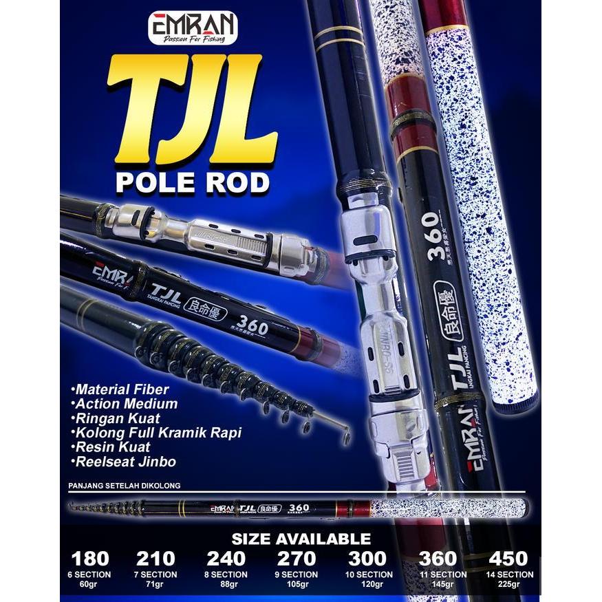 Joran Tegek Kolong Emran Tjl Ruas Pendek Siap Pakai Bisa Cod Terbaru Best Quality 100% Original