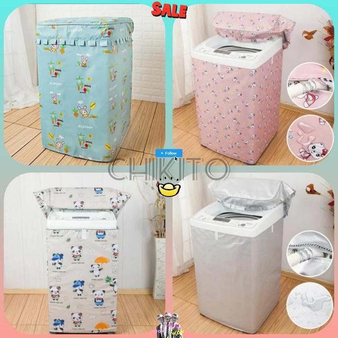 New Cover / Sarung Mesin Cuci 7.5 Kg - 9 Kg Buka Atas 1 Tabung Atas