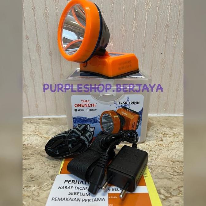 Kemasan Baru Tesla Senter Kepala Cas 50Watt Menyelam Tahan Air Hingga 200Meter Tesla 1054 Kotak Kuni