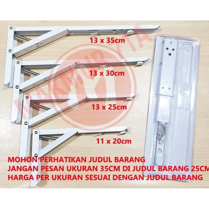 Siku Meja Lipat / Siku Rak Lipat 30cm / 12 inch