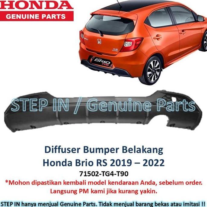Diffuser Bemper Belakang Honda BRIO RS 2019 2020 2021 2022 Spoiler Moulding Bumper Bawah Genuine