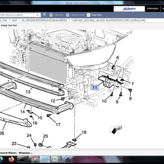 BRACKET BUMPER DEPAN KIRI TRAX FL