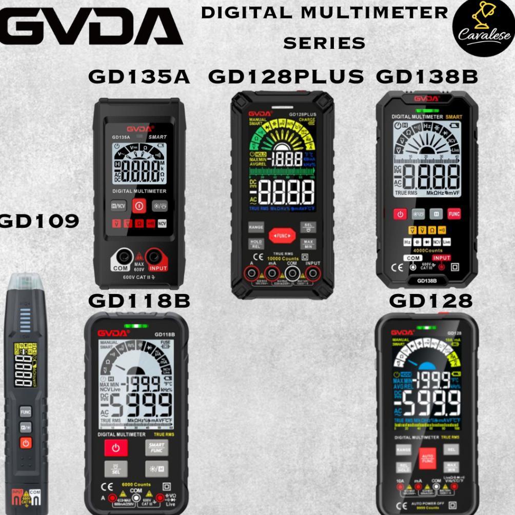 GVDA Digital Multimeter RMS AC DC Ohm Capacitance Tester GD109/GD118B/GD128/GD128PLUS/GD135A/GD138B
