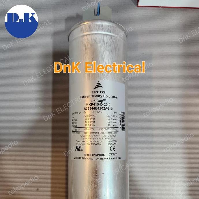 Promo Kapasitor/Capasitor/Capacitor 20Kvar 415V EPCOS MKP415-D-20-01 Diskon