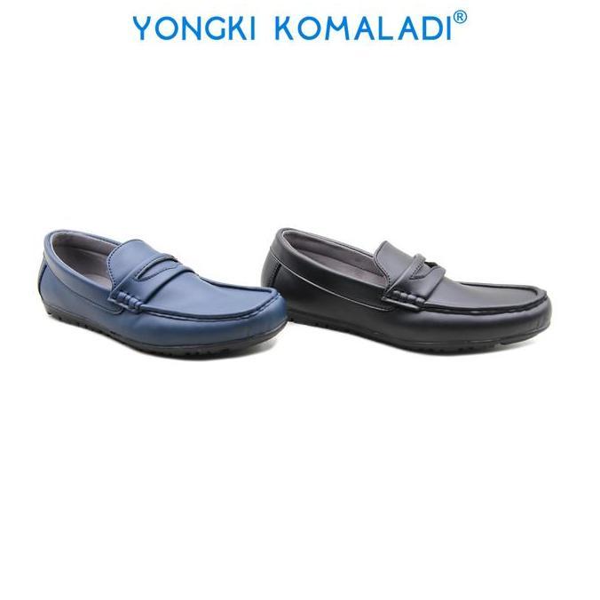 [ Original ] Yongki Komaladi Moccasin Ol-Sb390-22 Men Hitam Flat Shoes Pria
