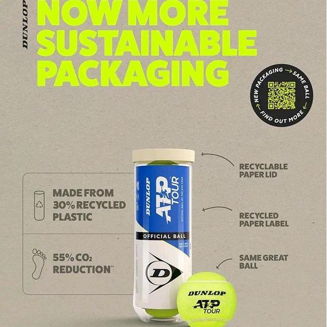 Bola Tenis Dunlop Atp Official Ball Isi 3 / Bola Dunlop Atp Isi 3
