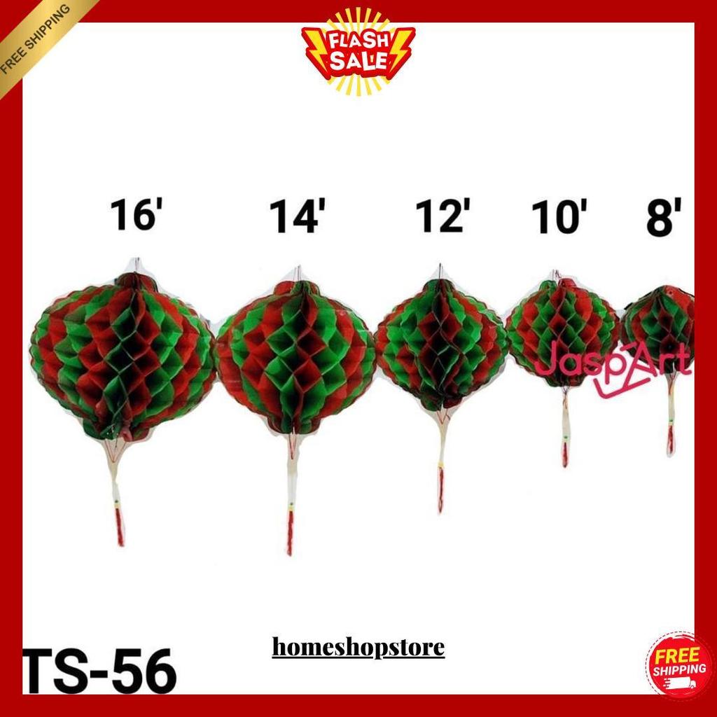 Lampion Lipat Natal Lampion Tawon Natal Edition Lampion Hijau Merah Lampion Honeycomb Natal Gratis O