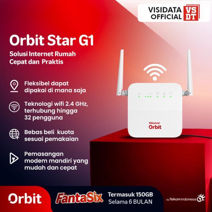 Telkomsel Orbit Star G1 Modem Wifi 4G High Speed - Bonus Kuota Termurah Best Quality 100% Original
