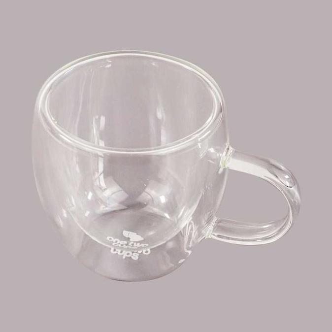WRIGHTS Cangkir Kopi Teh Unik Kecil Gelas kopi Kaca Mug Anti Panas Double Wall