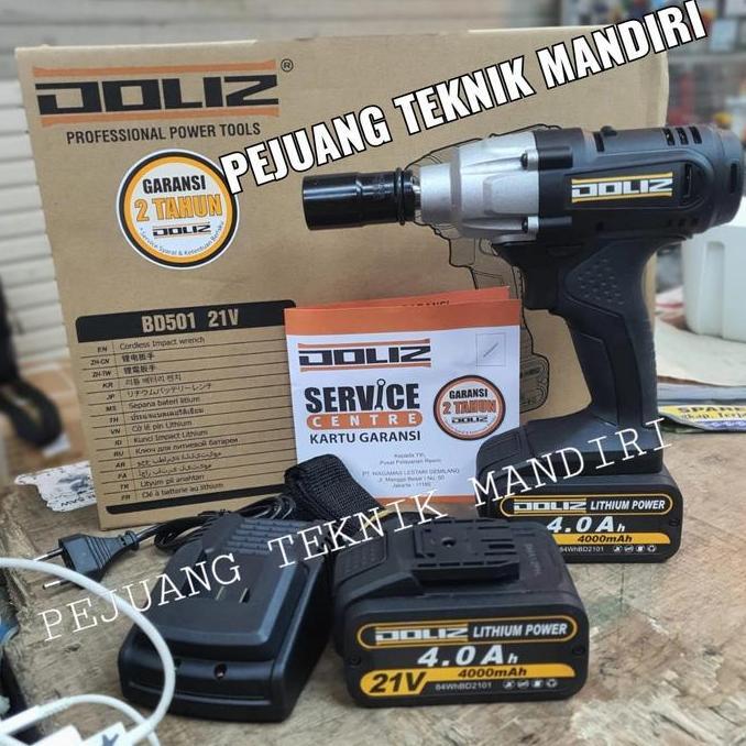 BEAM CORDLESS IMPACT WRENCH DOLIZ BD501 IMPACT WRENCH BATERAI DOLIZ BD 501