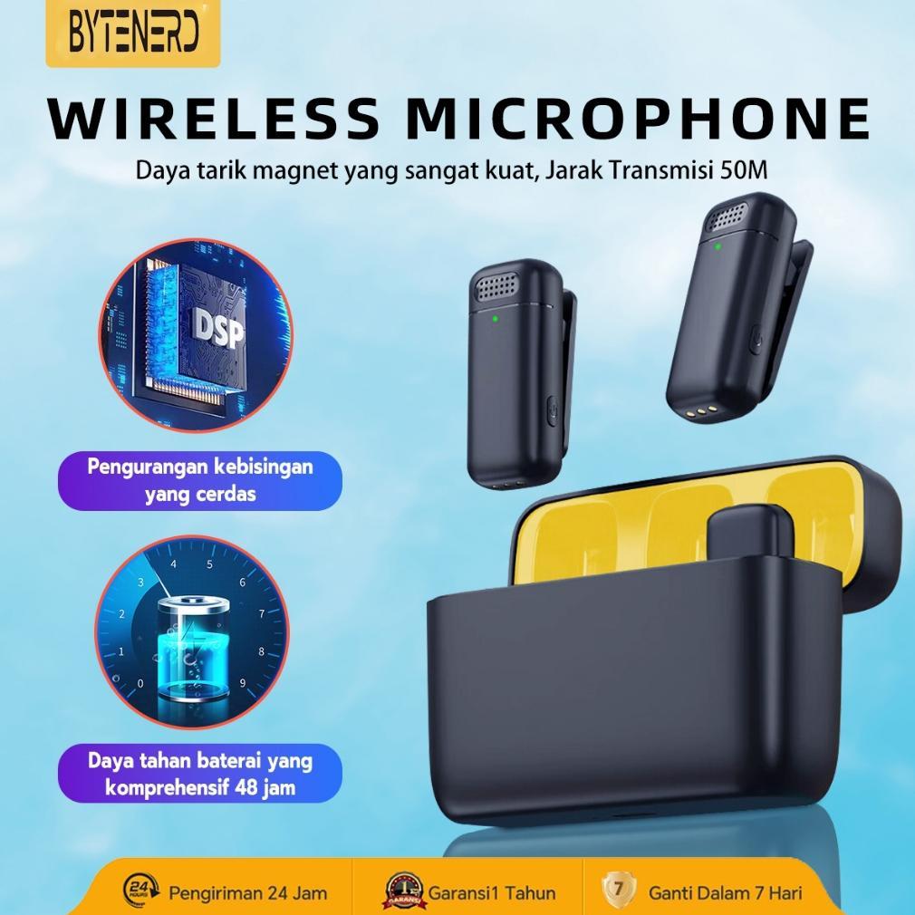 Microphone Bluetooth Mikrofon Nirkabel Lavalier tanpa kabel hp Lapel Mic wireless clip on untuk Face
