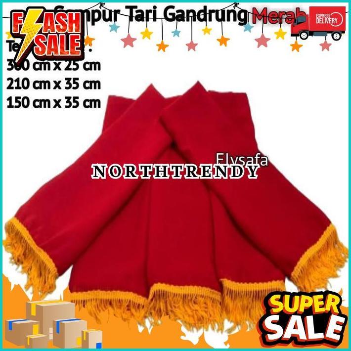 Selendang/sampur Tari Gandrung warna Merah COD