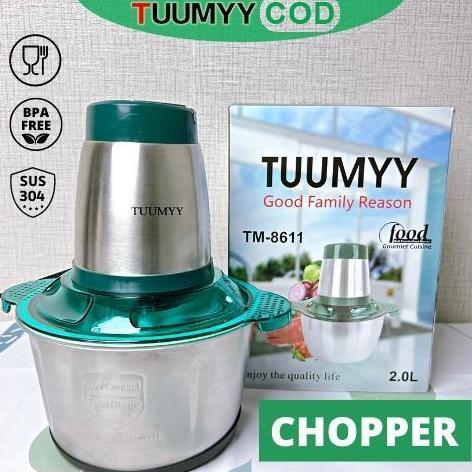 New- SATUAN BLENDER CHOPPER TUUMYY STAINLESS MULTIFUNGSI 2L TM-8611