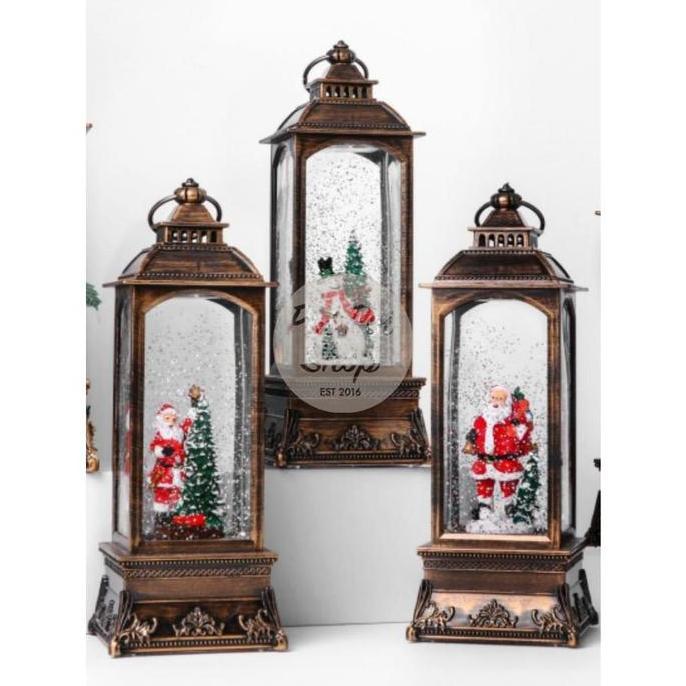 ] Snow Globe Natal Christmas Kotak Musik Air Castle Kado Souvenir Hadiah Natal Souvenir Christmas Sn