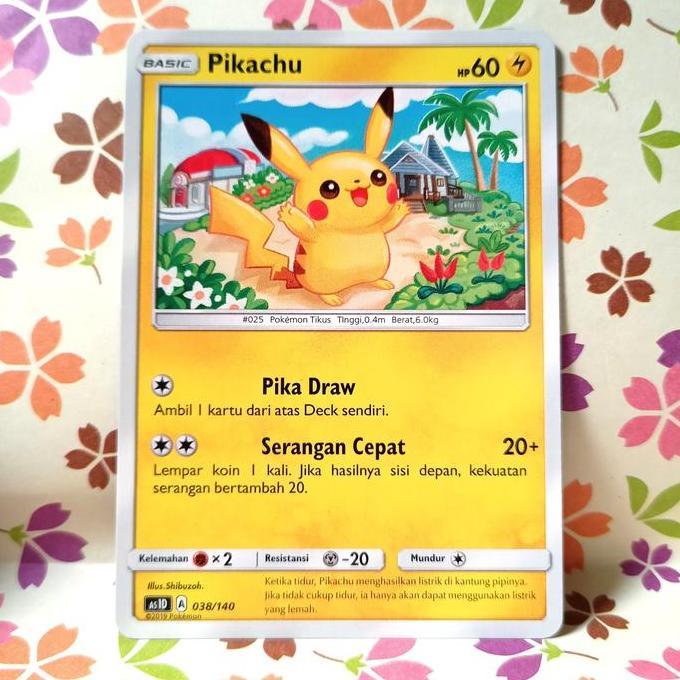 pikachu c as1D 038/140 pokemon tcg indonesia HIGH QUALITY