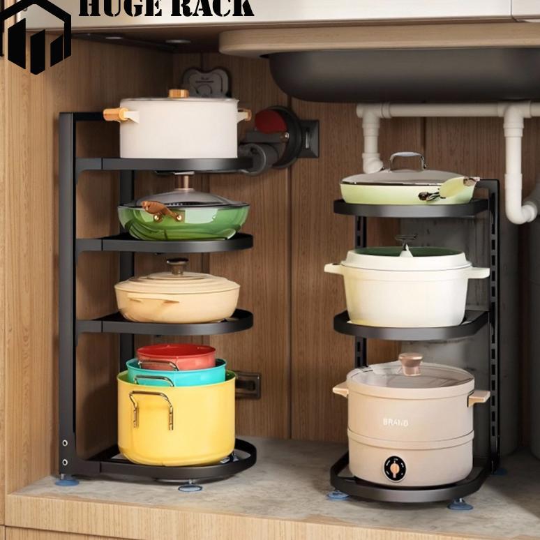 Rak Panci Bawah Kolong Dapur Rak Panci Susun Rak Kolong Dapur Rak Pot Kabinet Atas Wastafel Dapur Di