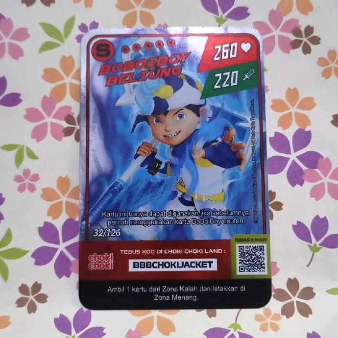 kartu boboiboy beliung S - kartu boboiboy monsta galaxy card choki choki FORSALE
