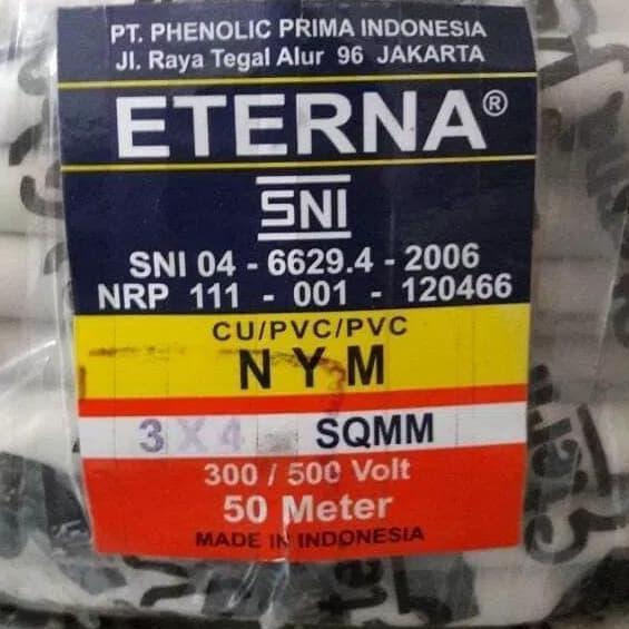 Promo NYM 3x4 mm Eterna / NYM Eterna 3x4 / Kabel NYM 3x4 Eterna Diskon