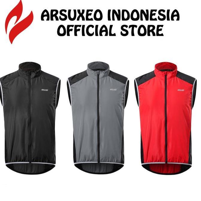 Vest Rompi Sepeda Waterproof Pria Wanita Roadbike Mtb / Arsuxeo 20V1