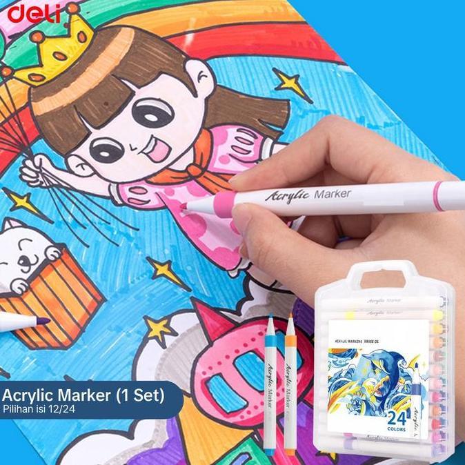 Rosandi.Rose - Deli Combo Sketch/Acrylic Marker Nusign Pensil Rautan Sketchbook