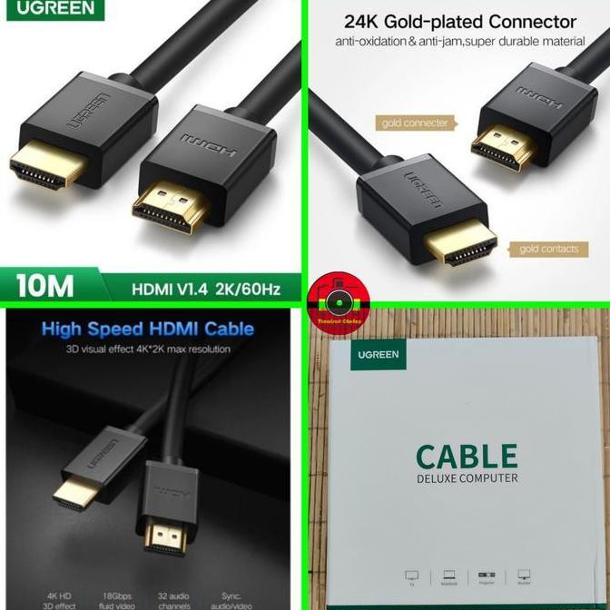 TERMURAH - Ugreen 10110 Kabel HDMI to HDMI V1.4 male to male 10m 10 Meter