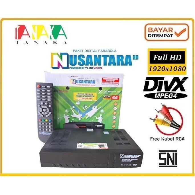 Receiver Tanaka Digital Tn-01 4K Transvision Nusantara Hd C-Band Greenberry