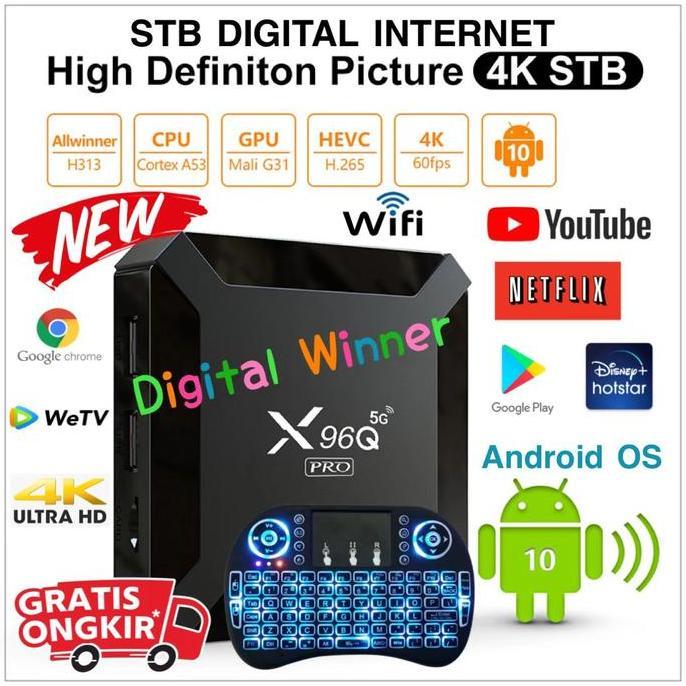 Android Tv Box X96Q Pro / Stb Tv Box Android X96Q Pro