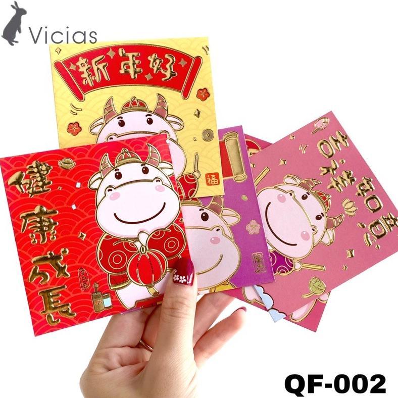 6Pcs Angpao Sapi Kerbau Lucu Imlek Sincia Tahun 2021 Hoki Angpau New