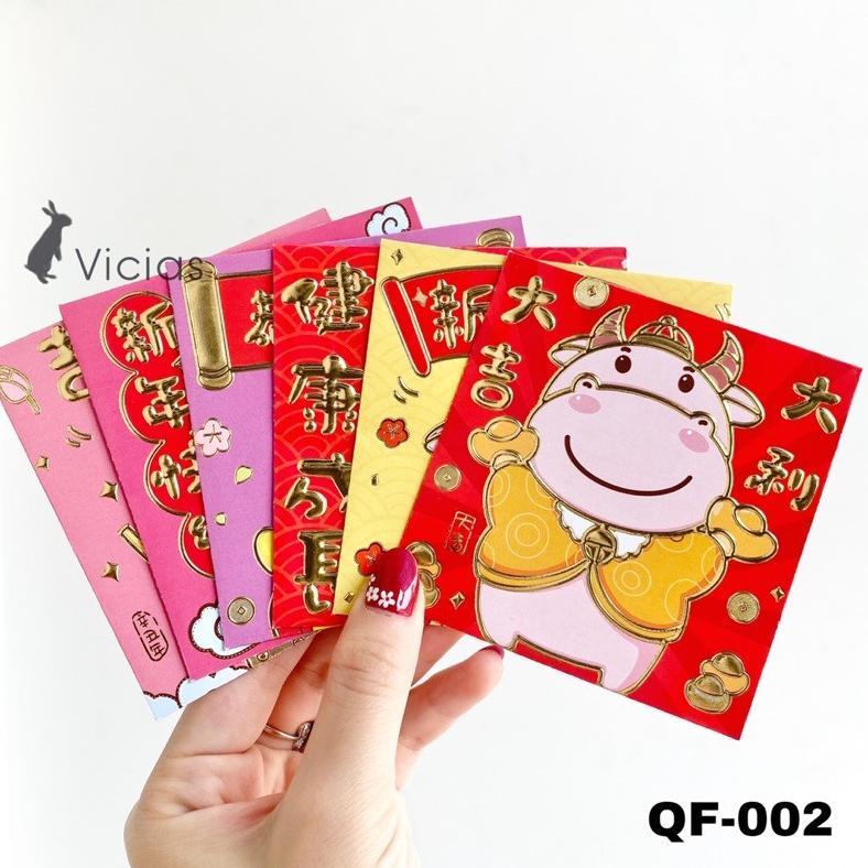 6Pcs Angpao Sapi Kerbau Lucu Imlek Sincia Tahun 2021 Hoki Angpau Ready