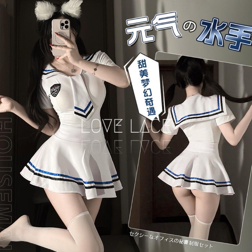 LOVELACE #6650 Pakaian Sexy Wanita Cosplay Anak Sekolah